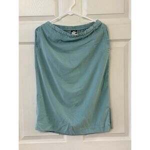 Cynthia Max Teal Tencel Midi Skirt | Size M